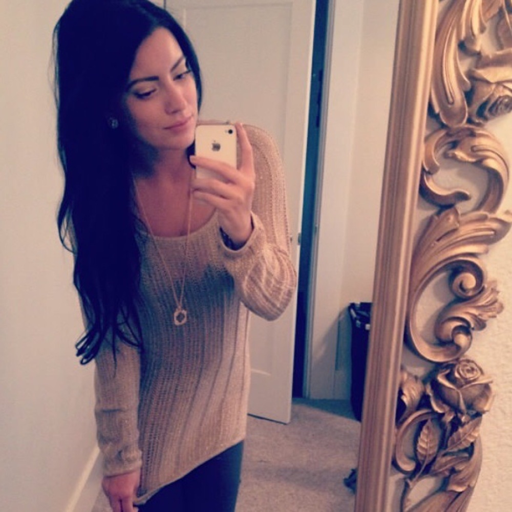 Gold Metallic Sweater - Picture 3 of 4